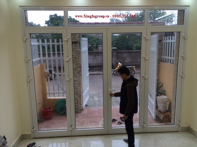 cửa đi 4 cánh nhôm xingfa, xingfa, nhôm xingfa, nhom xingfa, cua nhom xingfa, cửa nhôm xingfa, đại lý nhôm xingfa, cửa nhôm, cua nhom