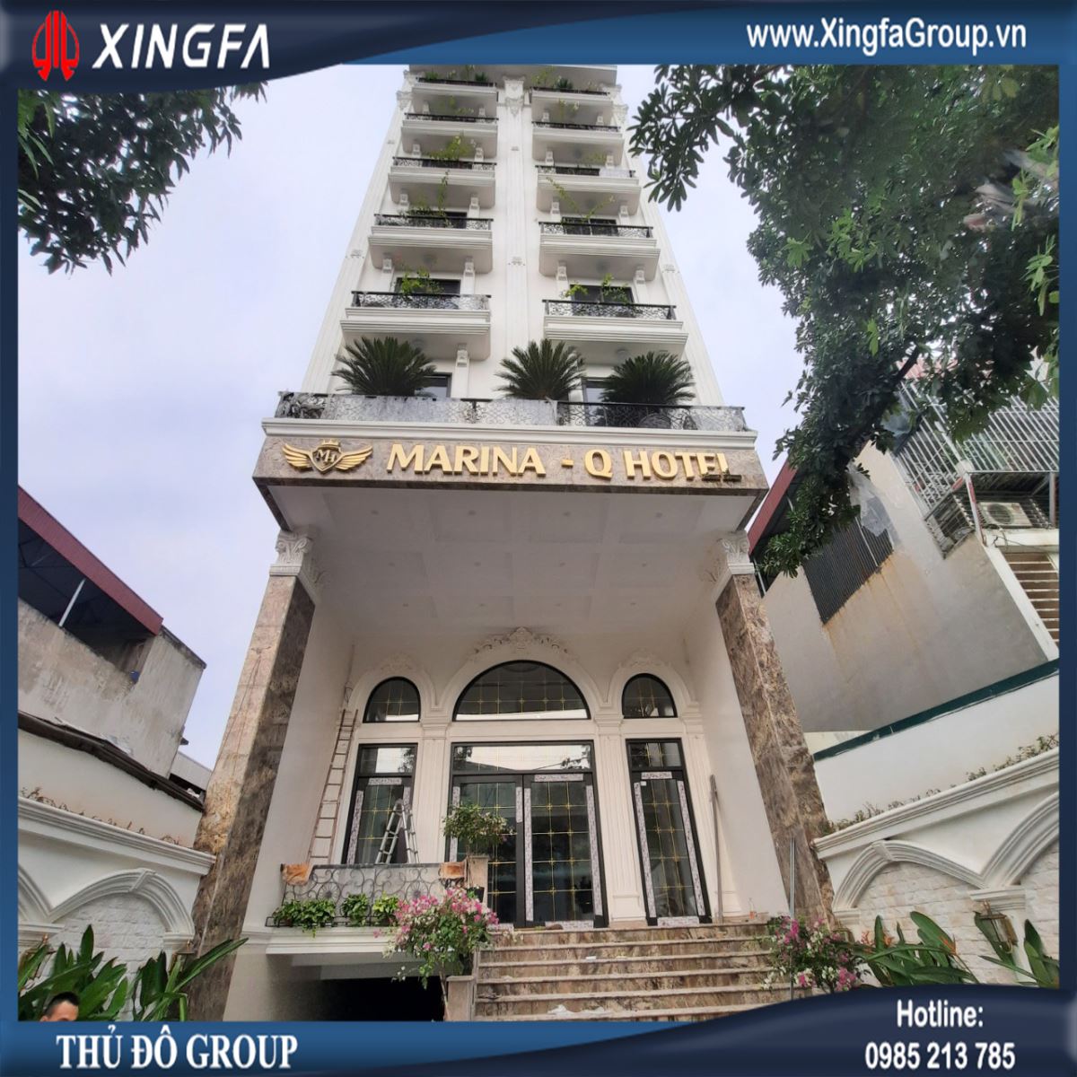 Thủ Đô Group Lắp Đặt Cửa Nhôm XINGFA Tại Khách Sạn Marina, Quốc Oai, Hà Nội